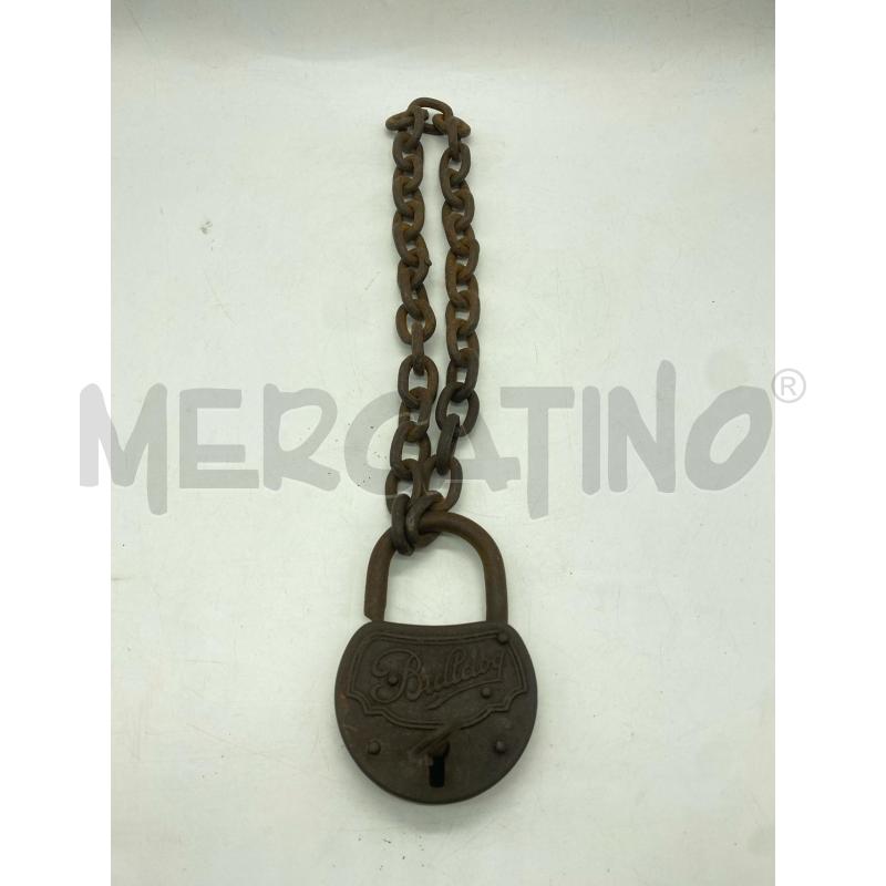 LUCCHETTO ANTICO CON CATENACCIO  | Mercatino dell'Usato Torino c.so traiano 2