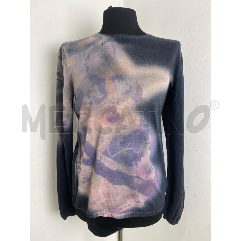 MAGLIA UOMO CLASS ROBERTO CAVALLI GRIGIO SCURO E VIOLA | Mercatino dell'Usato Torino c.so traiano 1