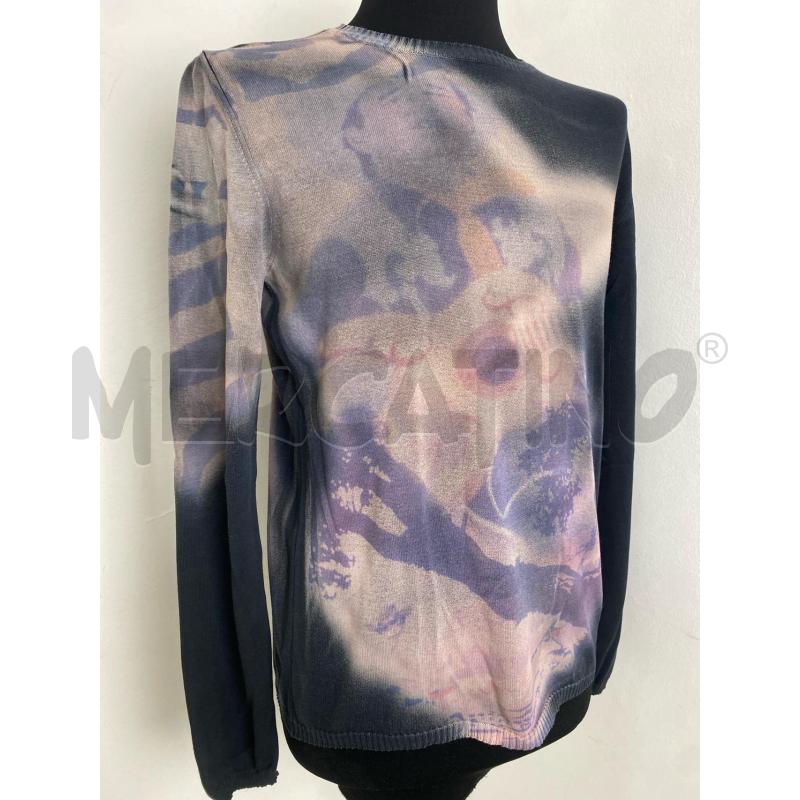 MAGLIA UOMO CLASS ROBERTO CAVALLI GRIGIO SCURO E VIOLA | Mercatino dell'Usato Torino c.so traiano 2