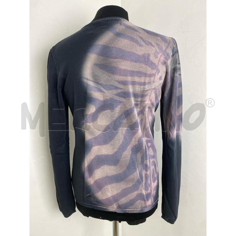 MAGLIA UOMO CLASS ROBERTO CAVALLI GRIGIO SCURO E VIOLA | Mercatino dell'Usato Torino c.so traiano 3