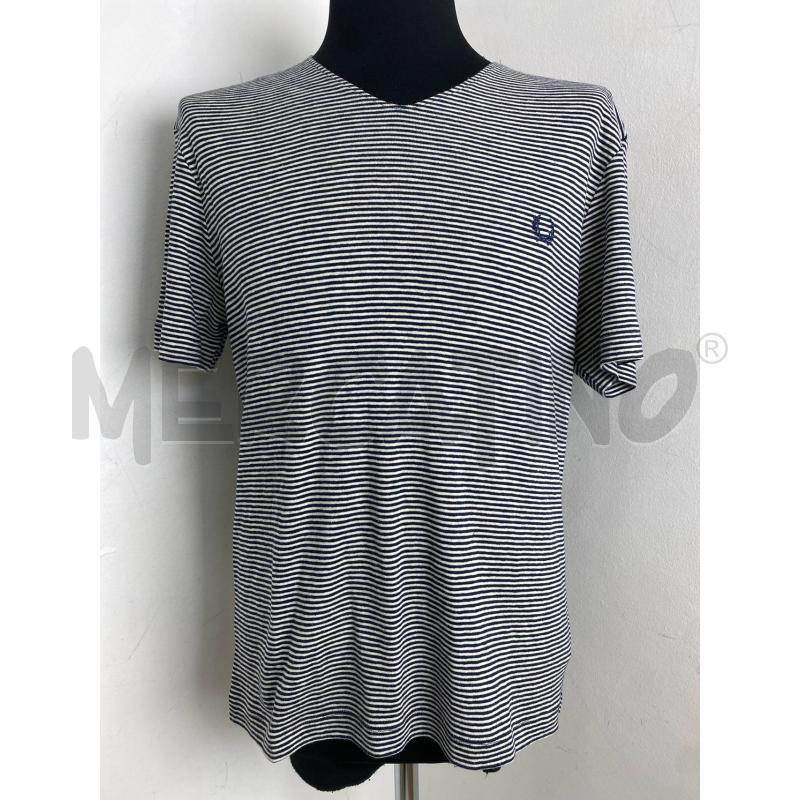 MAGLIA UOMO FRED PERRY RIGHE BIANCHE E BLU | Mercatino dell'Usato Torino c.so traiano 1