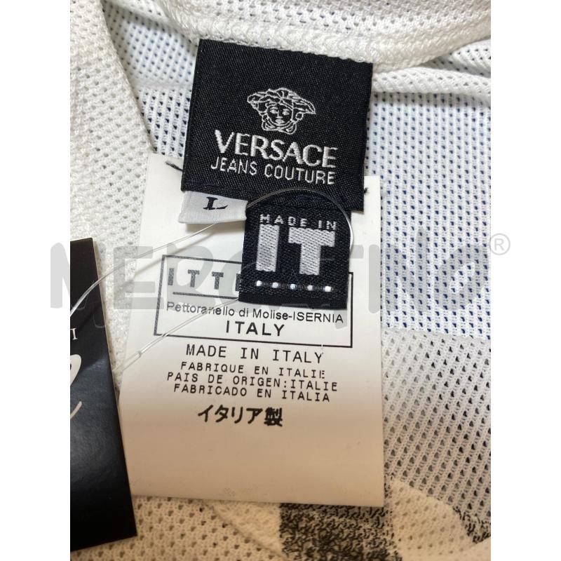 MAGLIA UOMO VERSACE JEANS COUTURE BIANCA CON FIORI | Mercatino dell'Usato Torino c.so traiano 5