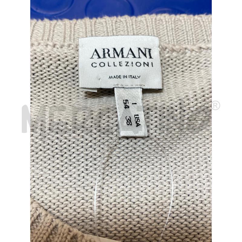 MAGLIONE UOMO SCOLLO A V BEIGE RIGHE BLU | Mercatino dell'Usato Torino c.so traiano 5