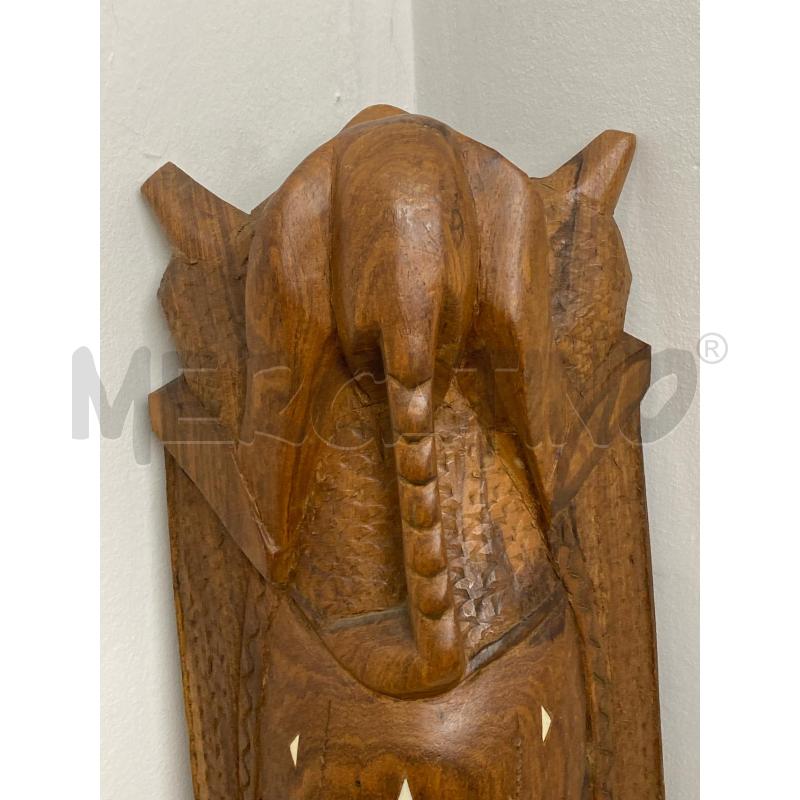MASCHERA LEGNO INTARSIATA A MANO | Mercatino dell'Usato Torino c.so traiano 3