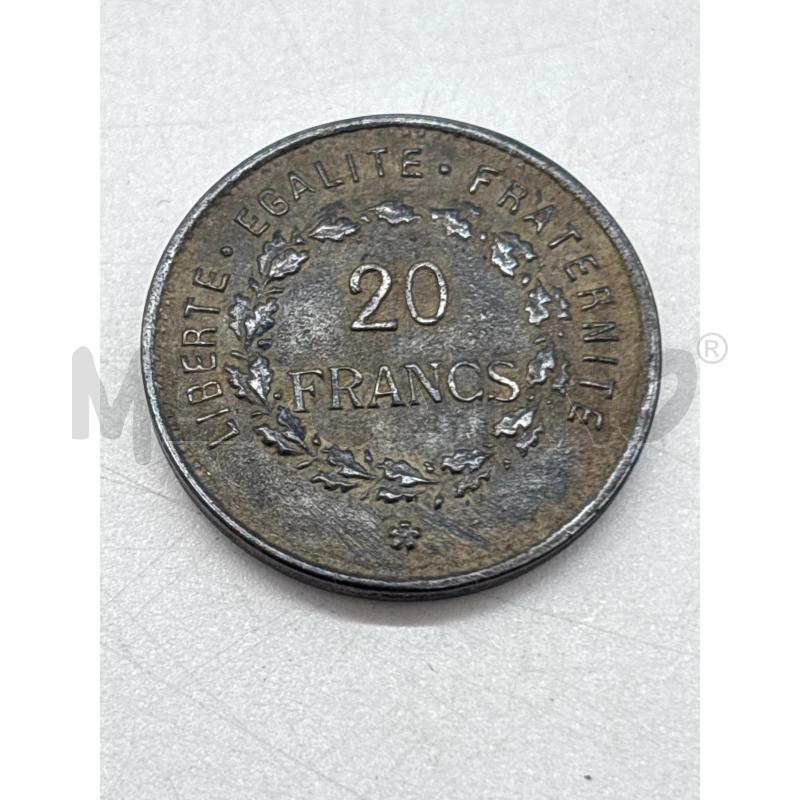 MONETA / MEDAGLIA 20 FRANCS MATERIALE COMPOSITO | Mercatino dell'Usato Torino c.so traiano 2