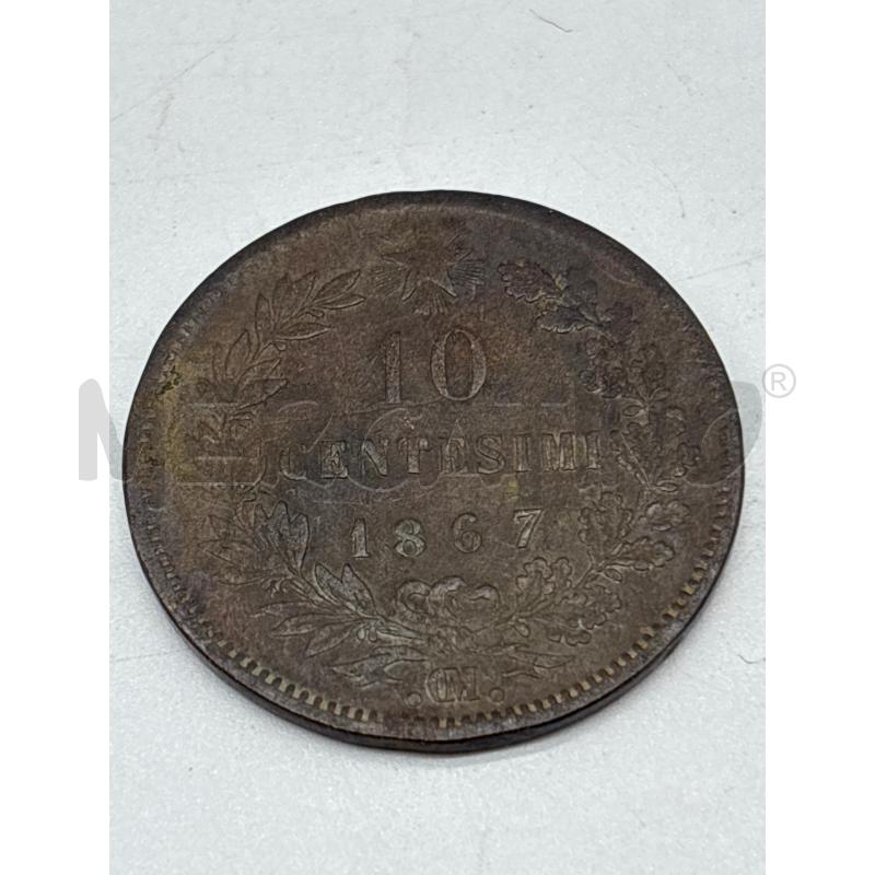 MONETA 10 CENTESIMI 1867 CM | Mercatino dell'Usato Torino c.so traiano 1