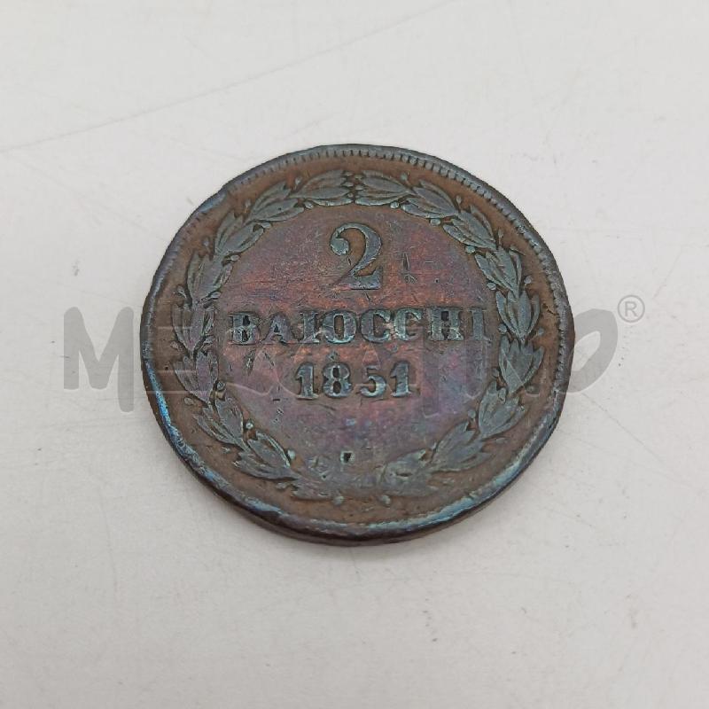 MONETA 2 BAIOCCHI 1851 | Mercatino dell'Usato Torino c.so traiano 1