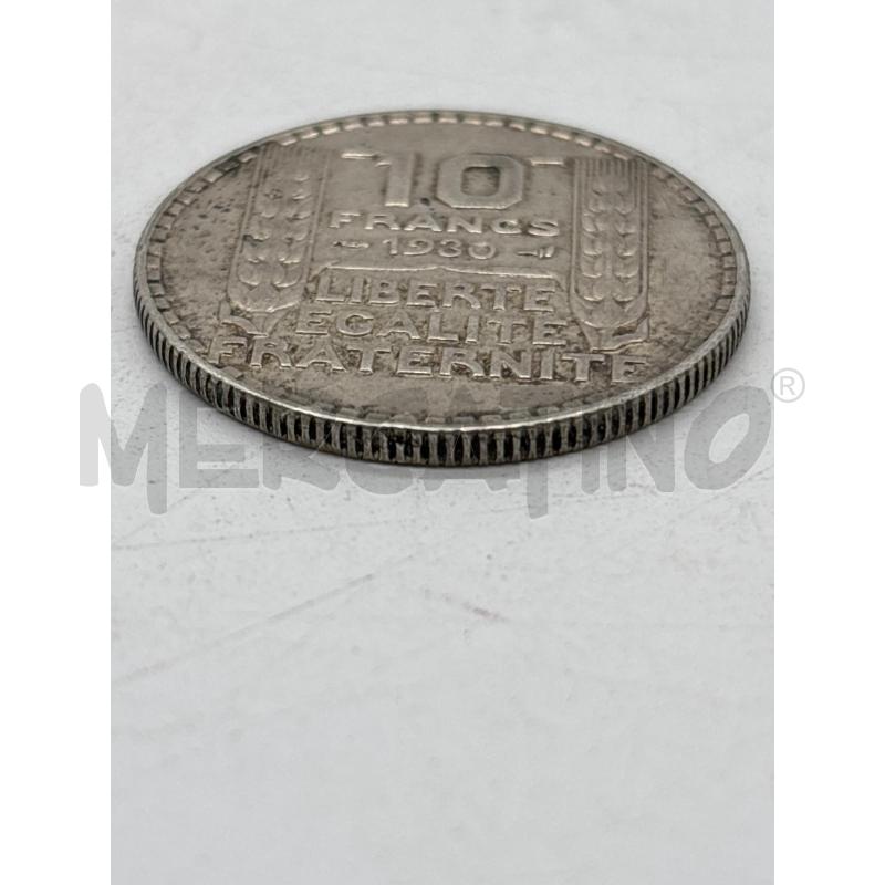 MONETA AG 10 FRANCS 1930 | Mercatino dell'Usato Torino c.so traiano 4