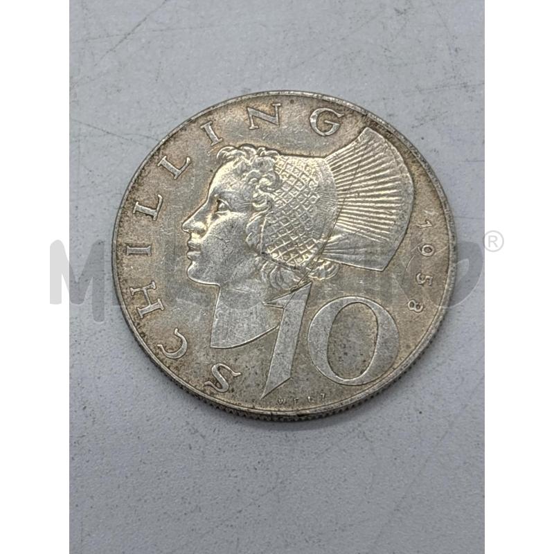 MONETA AG 10 SHILLING 1958 | Mercatino dell'Usato Torino c.so traiano 1