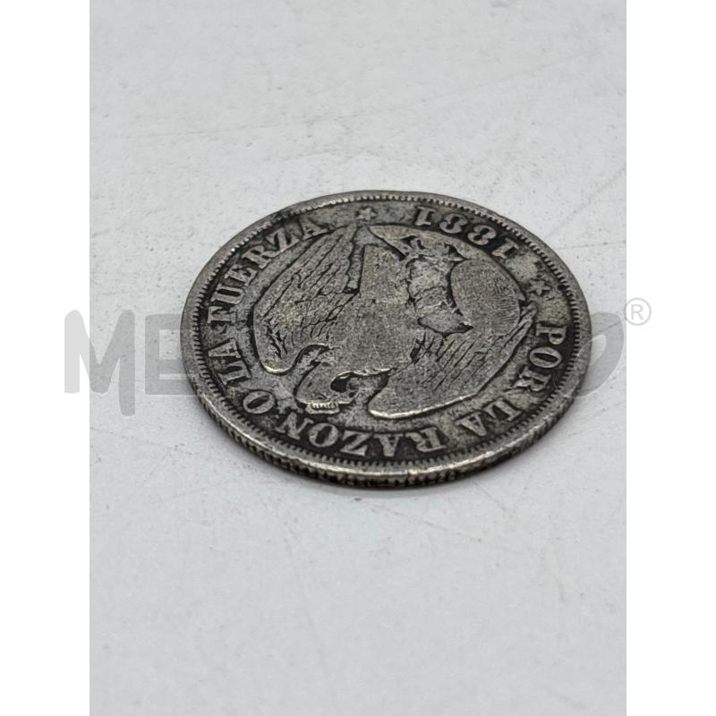 MONETA AG 20 CENTAVOS CHILE 1881 | Mercatino dell'Usato Torino c.so traiano 3