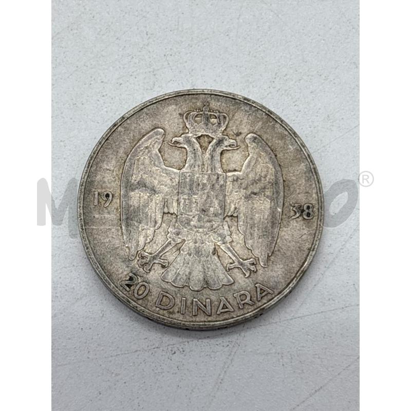 MONETA AG 20 DINARA 1938 | Mercatino dell'Usato Torino c.so traiano 2
