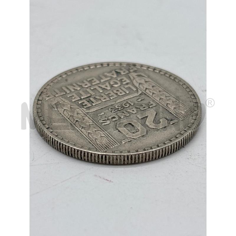 MONETA AG 20 FRANCS 1933 | Mercatino dell'Usato Torino c.so traiano 3