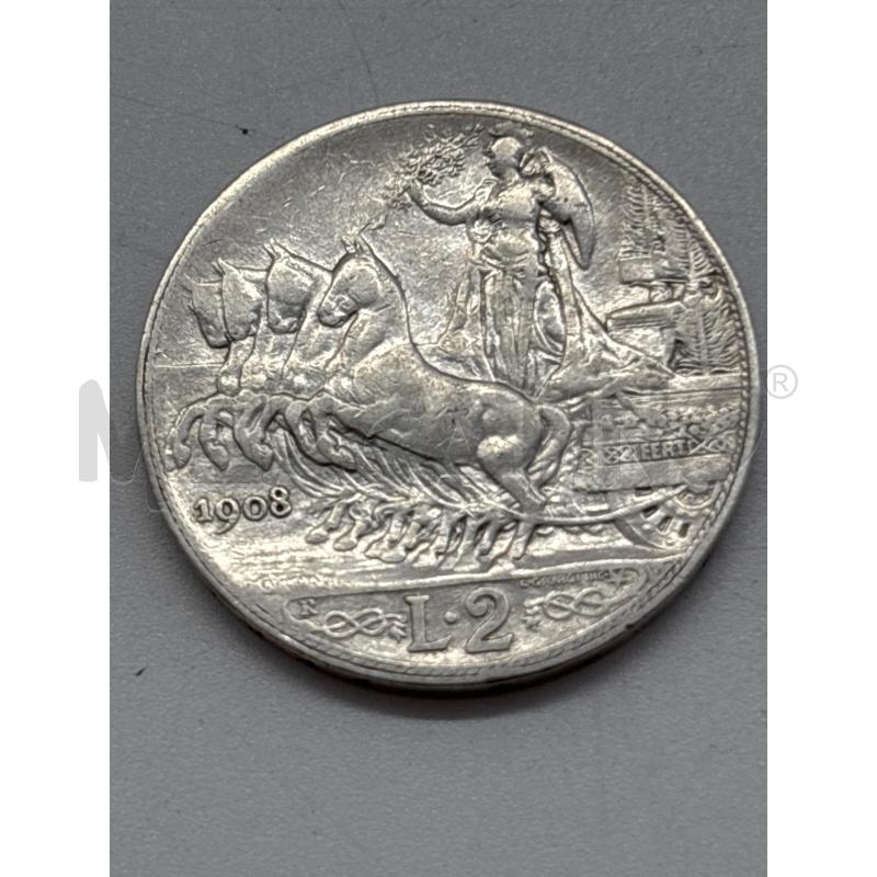 MONETA AG 2 LIRE 1908 | Mercatino dell'Usato Torino c.so traiano 2