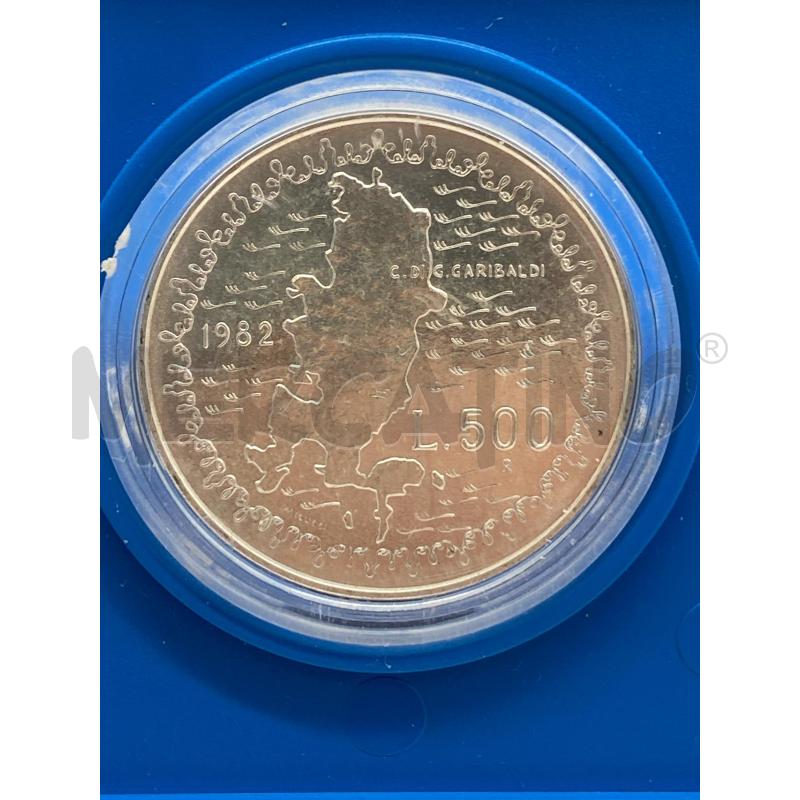 MONETA AG 500 LIRE GARIBALDI 1982 | Mercatino dell'Usato Torino c.so traiano 3