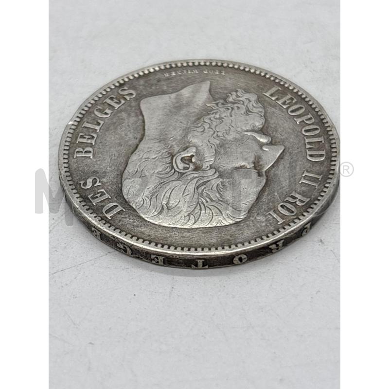 MONETA AG 5 FRANCS 1873 BELGIO | Mercatino dell'Usato Torino c.so traiano 3