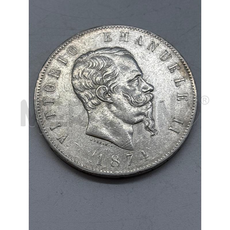 MONETA AG 5 LIRE 1874 | Mercatino dell'Usato Torino c.so traiano 1