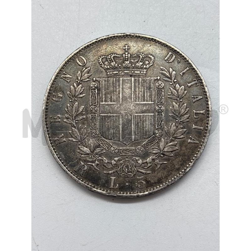 MONETA AG 5 LIRE 1876 | Mercatino dell'Usato Torino c.so traiano 2
