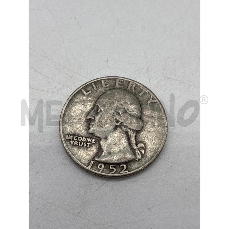 MONETA AG QUART DOLLAR 1952 | Mercatino dell'Usato Torino c.so traiano 1
