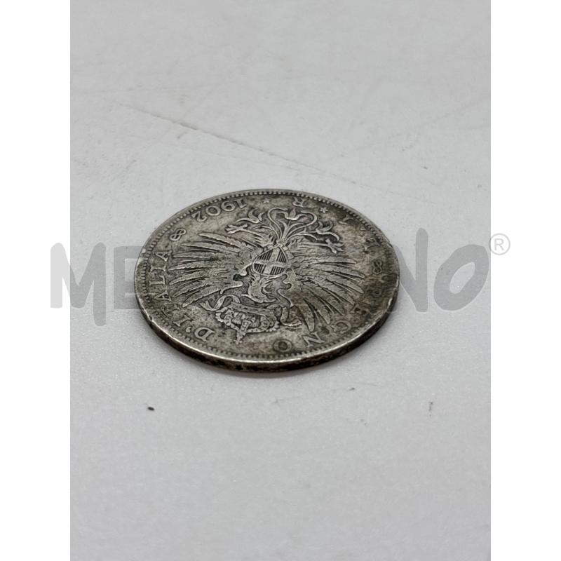 MONETA AG UNA LIRA 1902 | Mercatino dell'Usato Torino c.so traiano 4