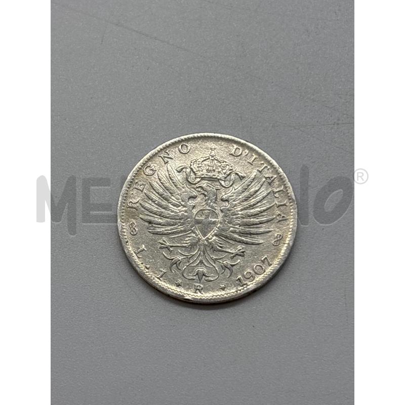 MONETA AG UNA LIRA 1907 | Mercatino dell'Usato Torino c.so traiano 2