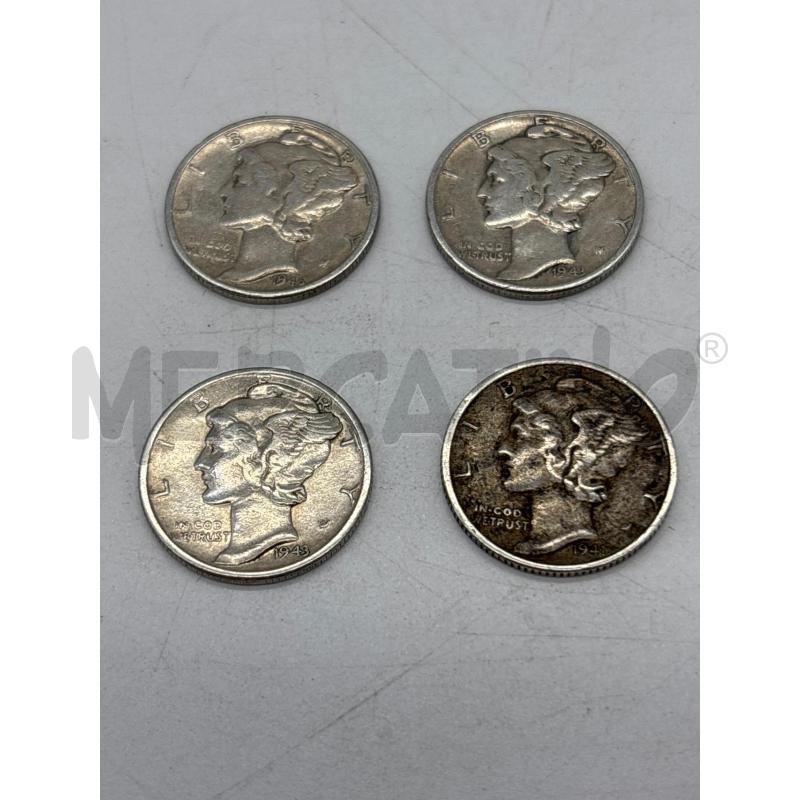 MONETE AG 4 PZ ONE DIME | Mercatino dell'Usato Torino c.so traiano 1
