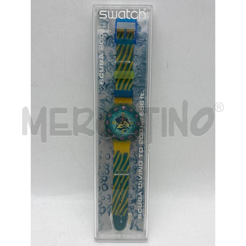 OROLOGIO SCUBA SWATCH NERO GIALLO | Mercatino dell'Usato Torino c.so traiano 3