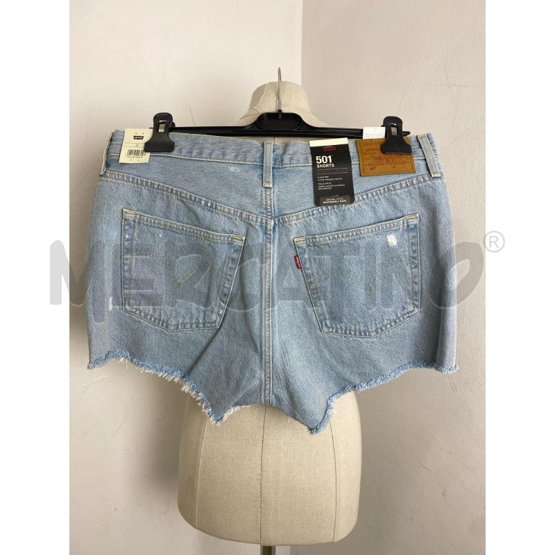PANTALONCINO DONNA LEVI'S 501 AZZURRO DISTESSED | Mercatino dell'Usato Torino c.so traiano 4
