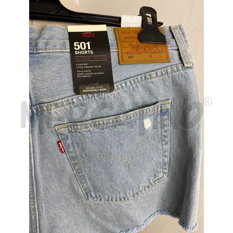 PANTALONCINO DONNA LEVI'S 501 AZZURRO DISTESSED | Mercatino dell'Usato Torino c.so traiano 5