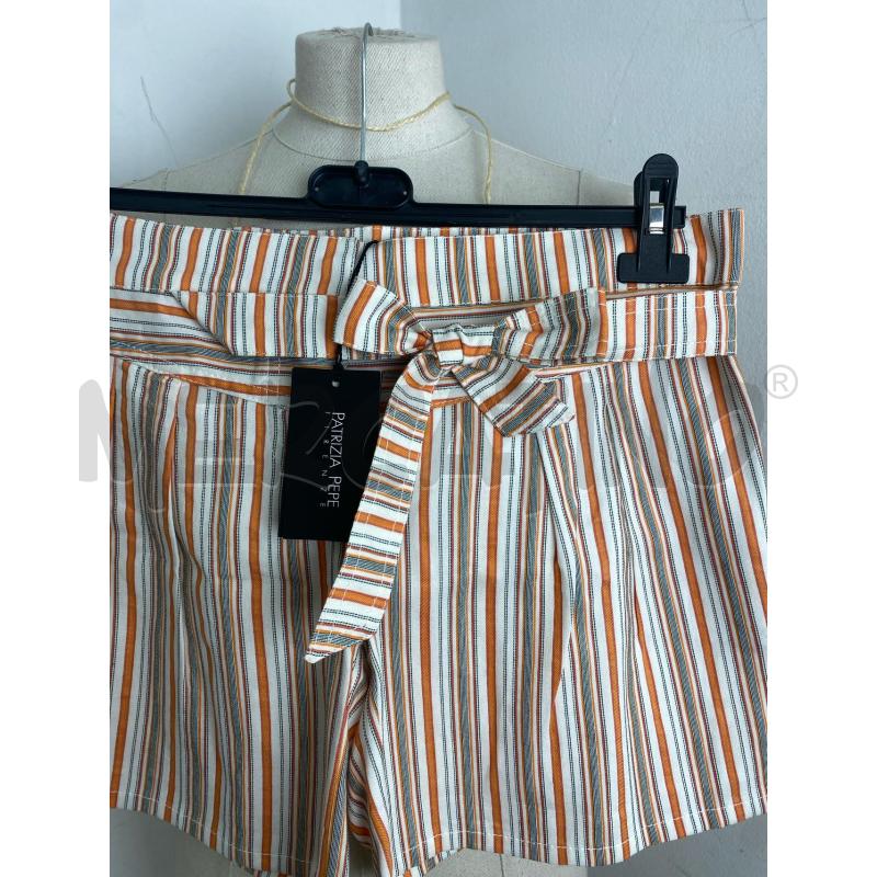 PANTALONCINO DONNA PATRIZIA PEPEP RIGHE ARANCIONI | Mercatino dell'Usato Torino c.so traiano 2