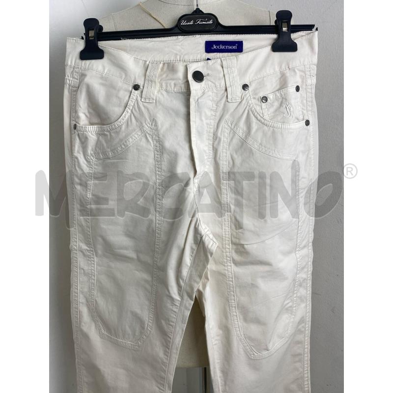 PANTALONE UOMO JECKERSON BIANCO | Mercatino dell'Usato Torino c.so traiano 2