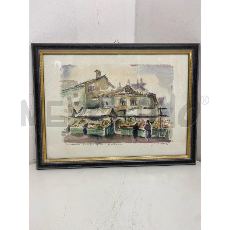 QUADRO ACQUERELLO CONTEDUCA | Mercatino dell'Usato Torino c.so traiano 1