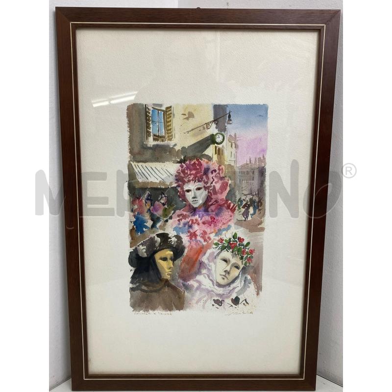 QUADRO ACQUERELLO CONTEDUCA | Mercatino dell'Usato Torino c.so traiano 1