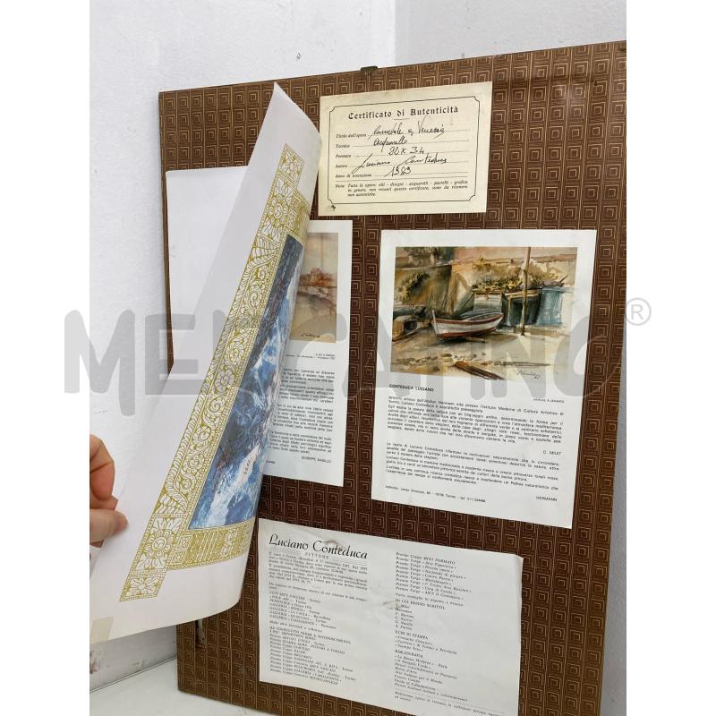 QUADRO ACQUERELLO CONTEDUCA | Mercatino dell'Usato Torino c.so traiano 5