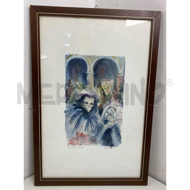 QUADRO ACQUERELLO CONTEDUCA | Mercatino dell'Usato Torino c.so traiano 1