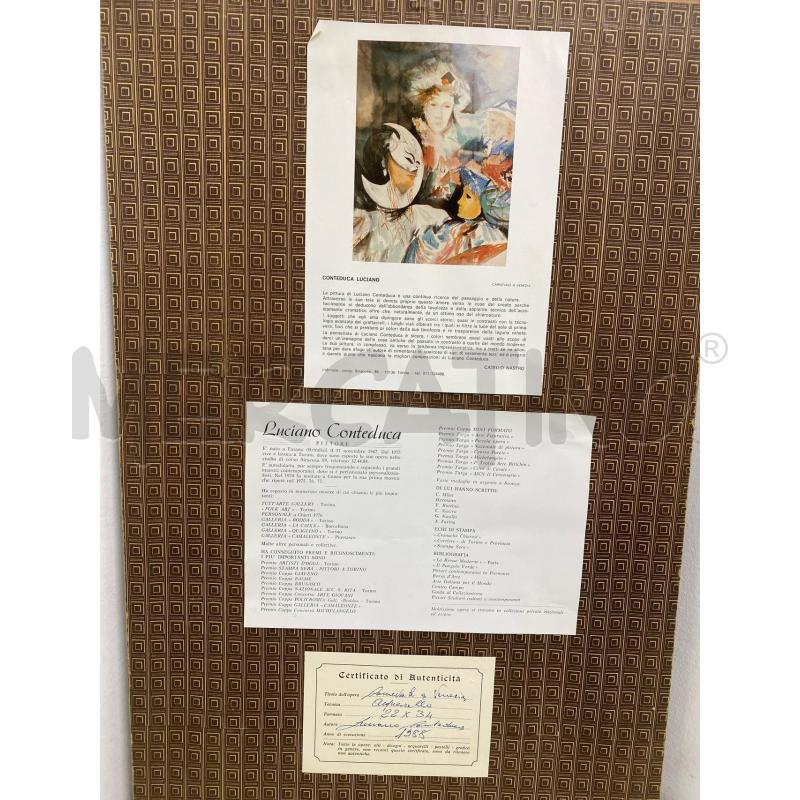 QUADRO ACQUERELLO CONTEDUCA | Mercatino dell'Usato Torino c.so traiano 5