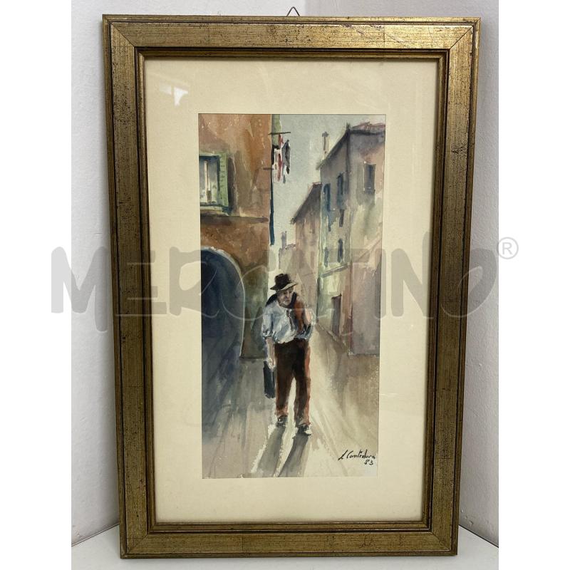 QUADRO ACQURELLO CONTEDUCA | Mercatino dell'Usato Torino c.so traiano 1