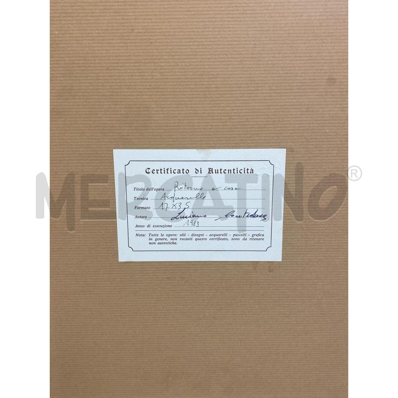 QUADRO ACQURELLO CONTEDUCA | Mercatino dell'Usato Torino c.so traiano 4