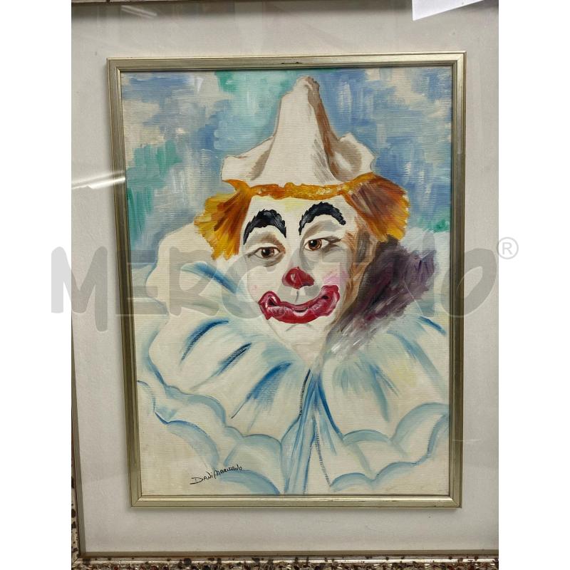 QUADRO DIPINTO DANI MARITANO CLOUN | Mercatino dell'Usato Torino c.so traiano 2