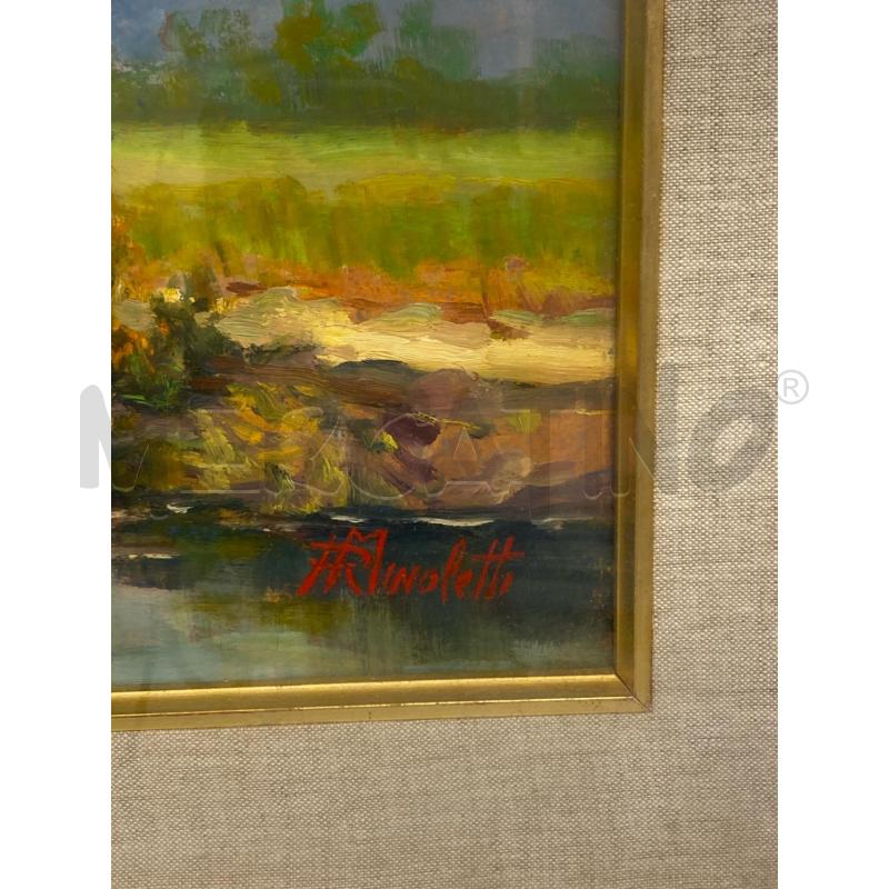 QUADRO OLIO SU TAVOLA MINOLETTI RENZO | Mercatino dell'Usato Torino c.so traiano 3