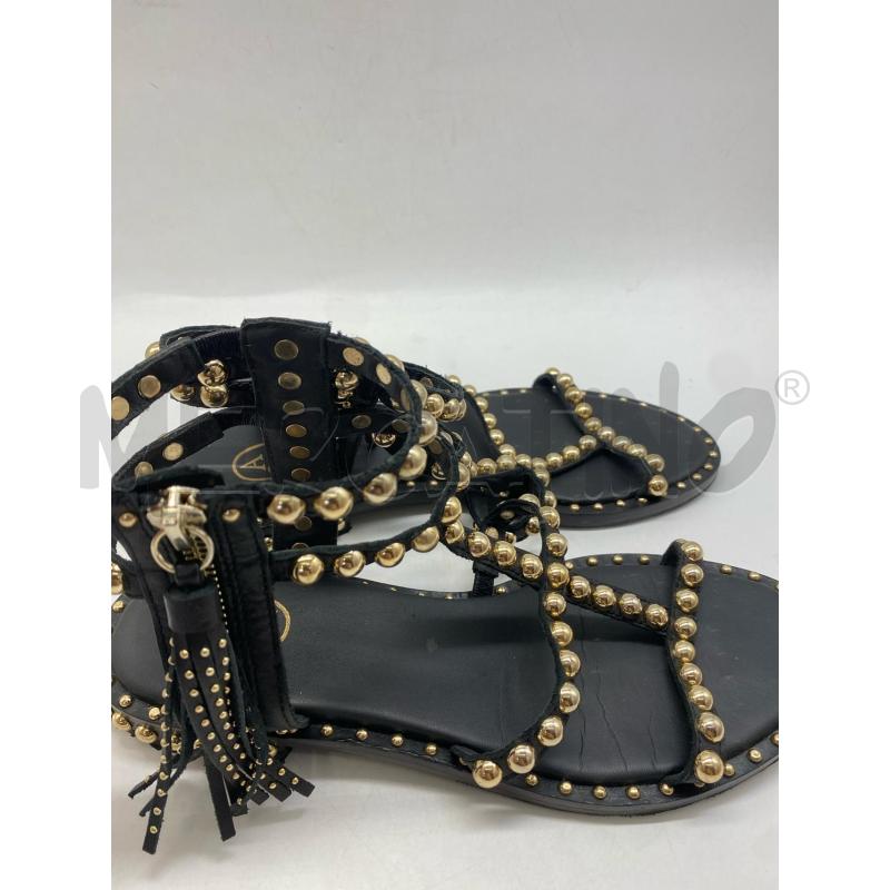 SANDALI DONNA ASH BORCHIE PELLE NER | Mercatino dell'Usato Torino c.so traiano 3