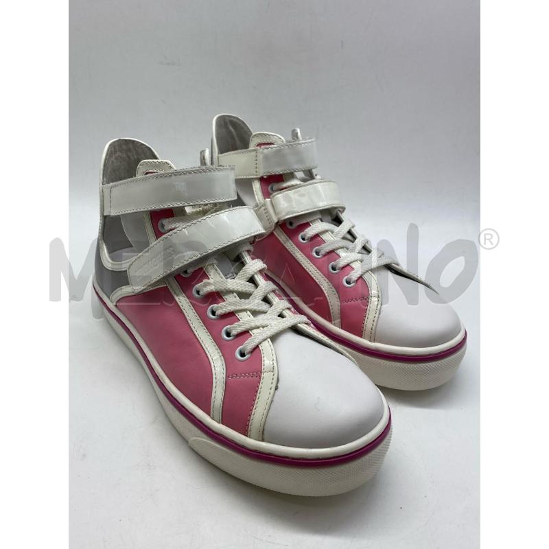 SCARPE DONNA BIKKEMBERGS PELLE ROSA BIANCHE | Mercatino dell'Usato Torino c.so traiano 1