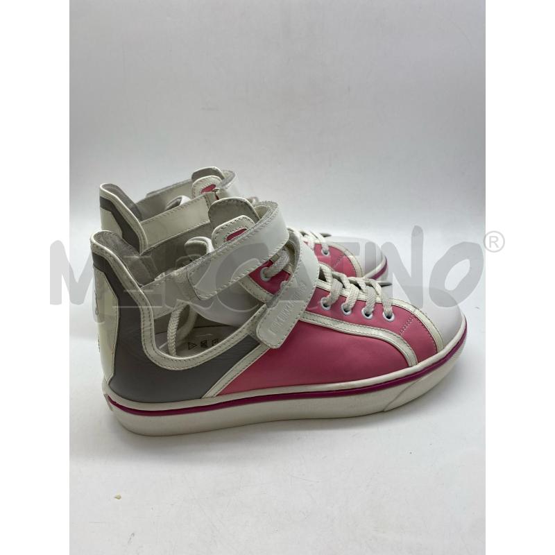 SCARPE DONNA BIKKEMBERGS PELLE ROSA BIANCHE | Mercatino dell'Usato Torino c.so traiano 2