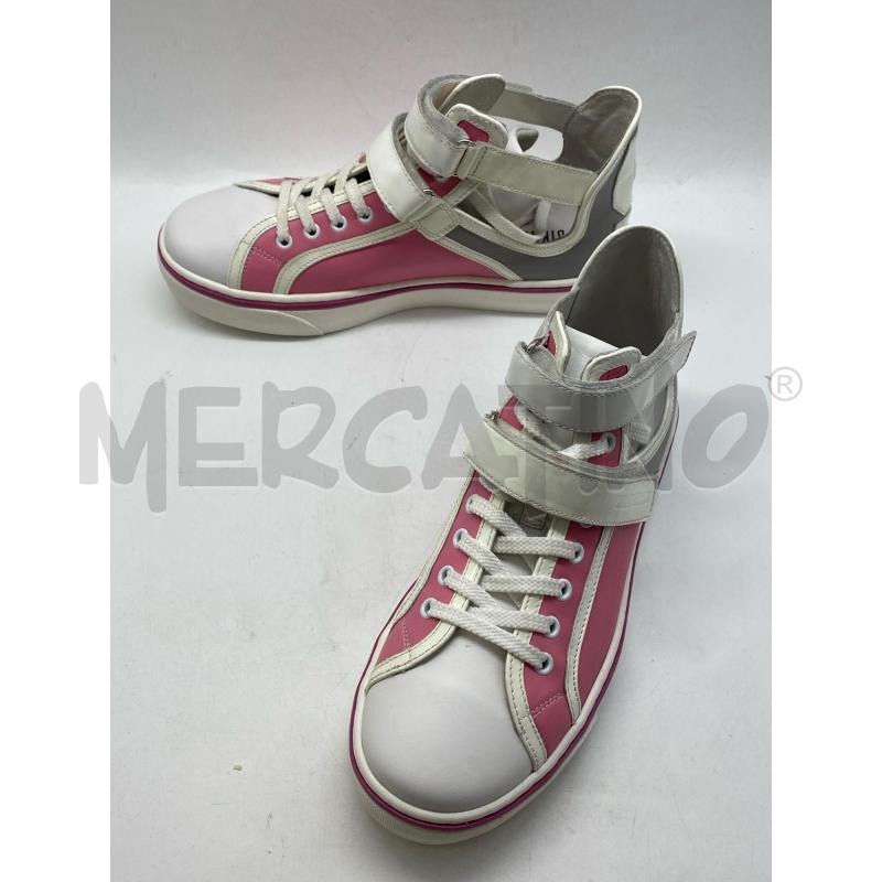 SCARPE DONNA BIKKEMBERGS PELLE ROSA BIANCHE | Mercatino dell'Usato Torino c.so traiano 4