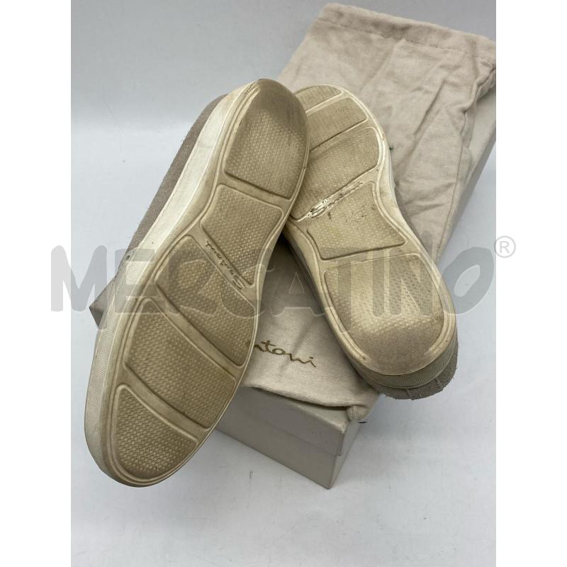 SCARPE DONNA SANTONI CAMOSCIO GRIGIO E PELLE BIANCA | Mercatino dell'Usato Torino c.so traiano 4