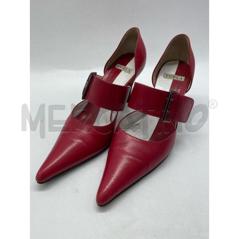 SCARPE DONNA TACCHI FURLA PELLE ROSSA BIANCO | Mercatino dell'Usato Torino c.so traiano 2