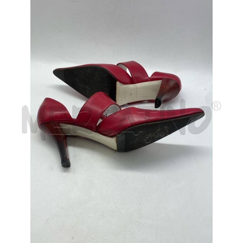 SCARPE DONNA TACCHI FURLA PELLE ROSSA BIANCO | Mercatino dell'Usato Torino c.so traiano 4