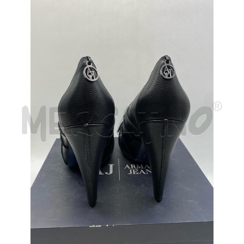 SCARPE TACCHI ARMANI JEANS PELLE NERA NUOVE | Mercatino dell'Usato Torino c.so traiano 3