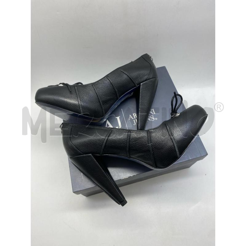 SCARPE TACCHI ARMANI JEANS PELLE NERA NUOVE | Mercatino dell'Usato Torino c.so traiano 5