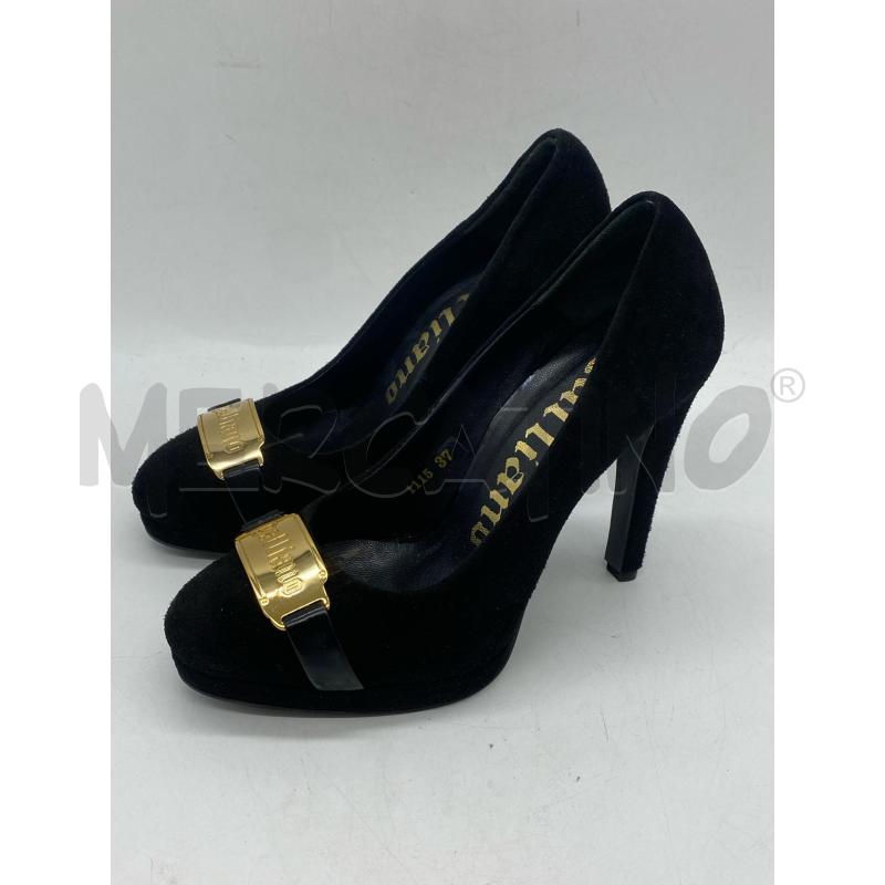 SCARPE TACCHI GALLIANO NERE E ORO | Mercatino dell'Usato Torino c.so traiano 2