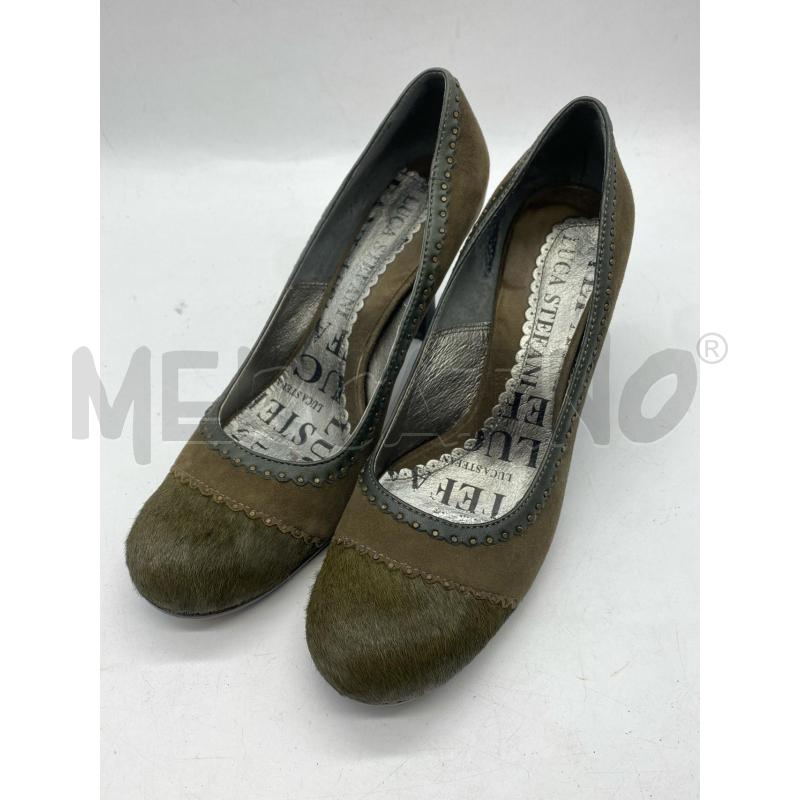 SCARPE TACCHI LUCA STEFANI PELLE VERDE | Mercatino dell'Usato Torino c.so traiano 1